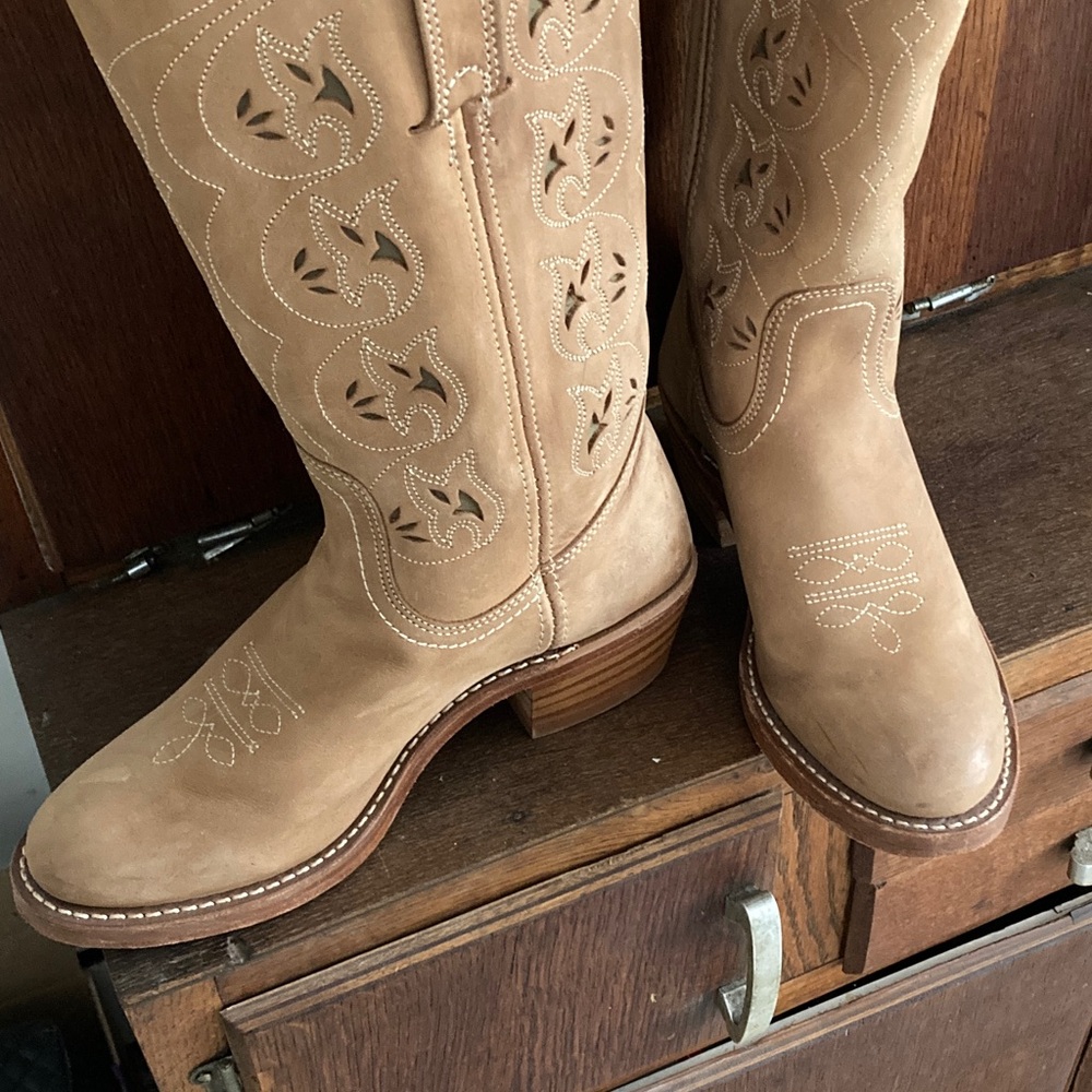 Vintage Frye Austin Western Style Campus Boots sz 8 worn once - Picture 2 of 10